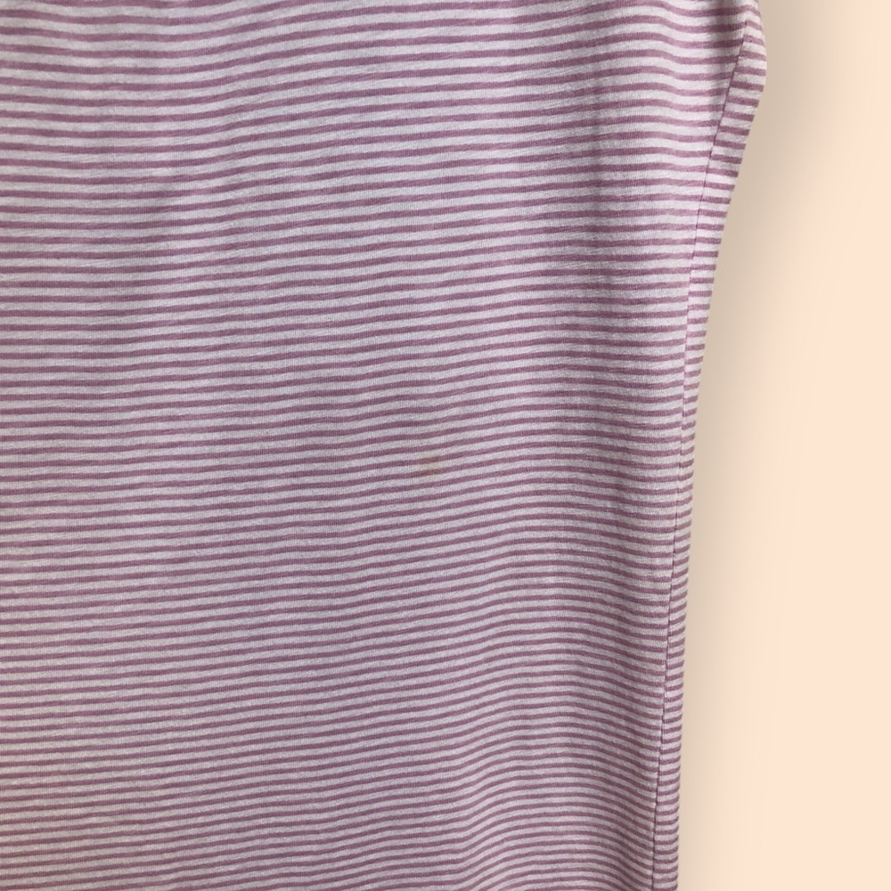 Carve Designs Organic Cotton Lavender Striped Sleeveless T-shirt Dress Women’s M - Picture 11 of 11